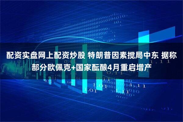 配资实盘网上配资炒股 特朗普因素搅局中东 据称部分欧佩克+国家酝酿4月重启增产