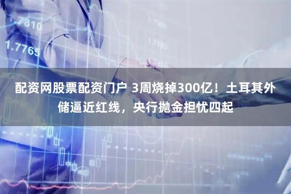 配资网股票配资门户 3周烧掉300亿!土耳其外储逼近红线,央行抛金担忧四起